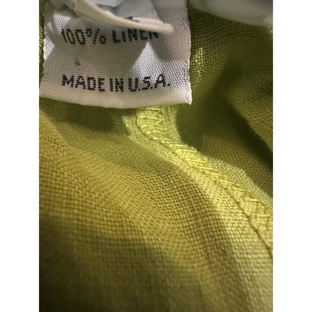 Bryn Walker 100% Linen Wide Leg Pull-On Pant Stretch Lagenlook Green Size Medium - Picture 8 of 12